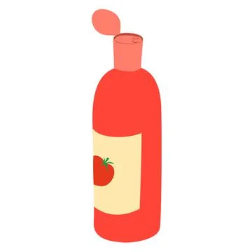 Red ketchup bottle Stock Illustration