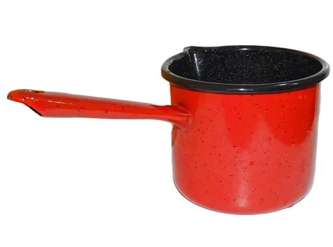 Red kettle isolated on white background Fotos Stock