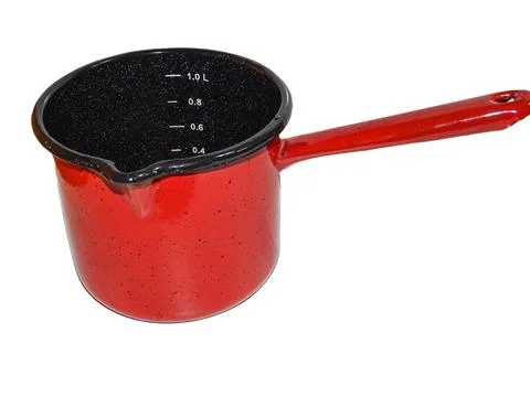 Red kettle isolated on white background Фото