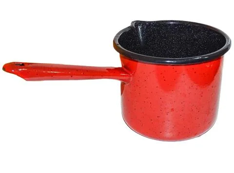 Red kettle isolated on white background Stock Photos