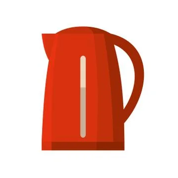 Red kettle vector illustration isolated Stock Illustration