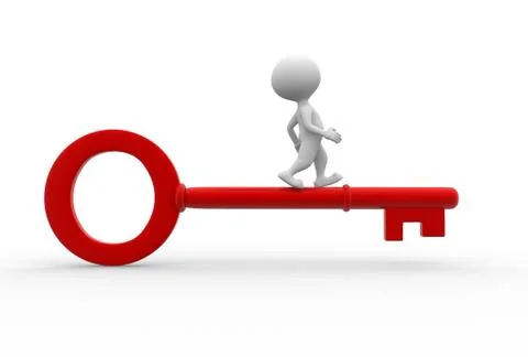 Red key Stock Illustration
