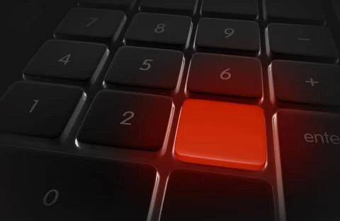 Red keyboard alert button Stock Illustration