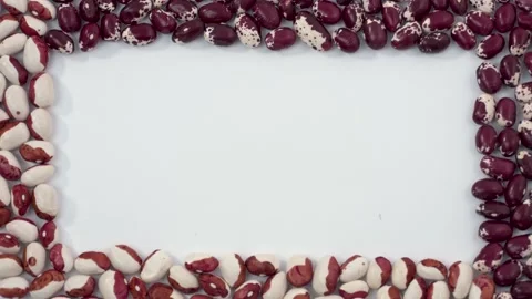 Red kidney beans form frame Stockbeeldmateriaal 152930235