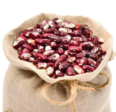 Red kidney beans in the sack Stock Photos