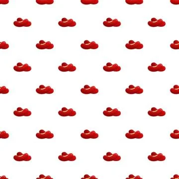Red kidney beans seamless pattern background design Stock Illustration