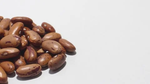 Red kidney beans with white background Stock Footage 137647818
