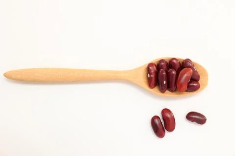 Red kidney beans on white background Stock Photos