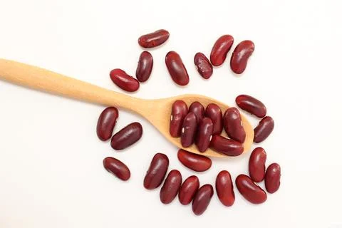 Red kidney beans on white background Stock Photos