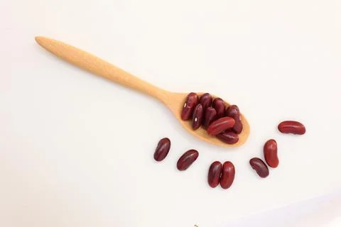 Red kidney beans on white background Stock Photos