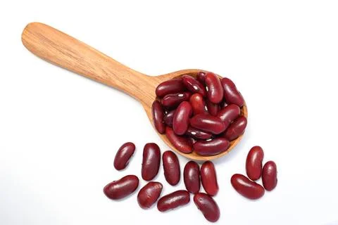 Red kidney beans on white background Stock Photos