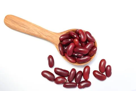 Red kidney beans on white background Stock Photos