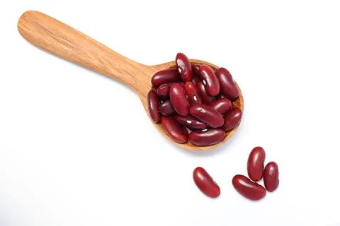 Red kidney beans on white background Stock Photos