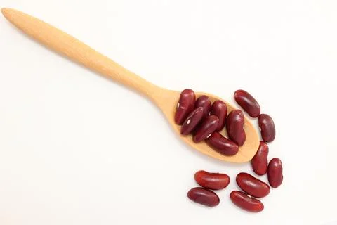 Red kidney beans on white background Stock-Fotos