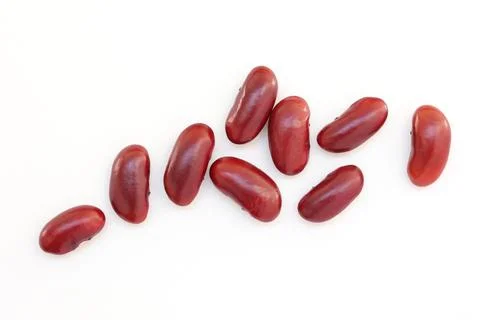 Red kidney beans on white background Stock Photos
