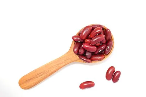 Red kidney beans on white background Stock Photos