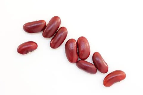 Red kidney beans on white background Stock Photos