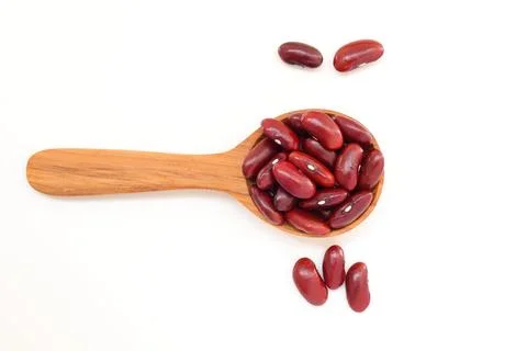 Red kidney beans on white background Stock Photos