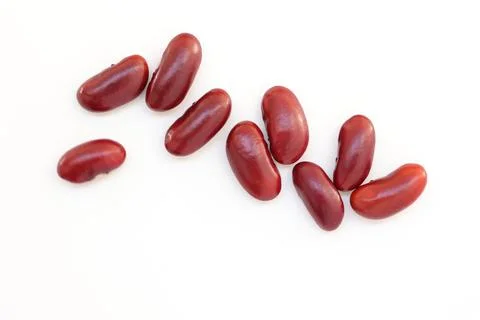 Red kidney beans on white background Fotos Stock