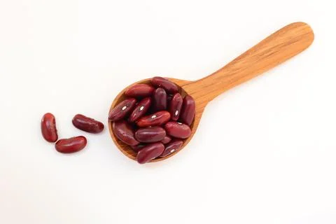 Red kidney beans on white background Stock Photos
