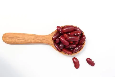 Red kidney beans on white background Stock Photos