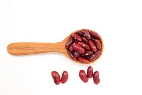 Red kidney beans on white background Fotos Stock
