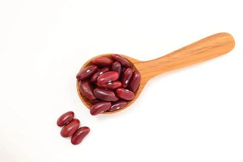 Red kidney beans on white background Stock Photos