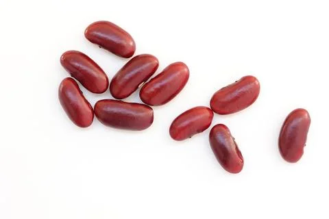 Red kidney beans on white background Stock Photos