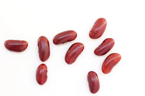 Red kidney beans on white background Stock Photos