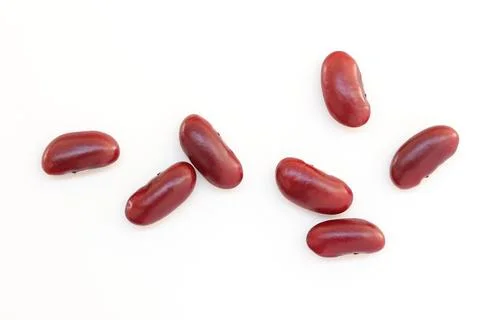 Red kidney beans on white background 스톡 사진