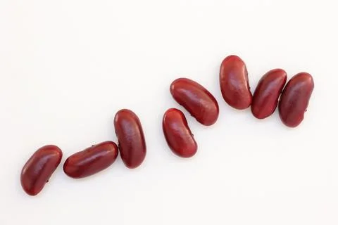 Red kidney beans on white background Stock Photos