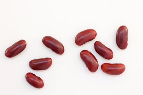 Red kidney beans on white background Stock Photos