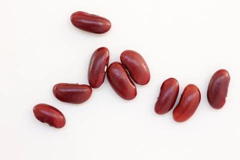 Red kidney beans on white background Stock Photos