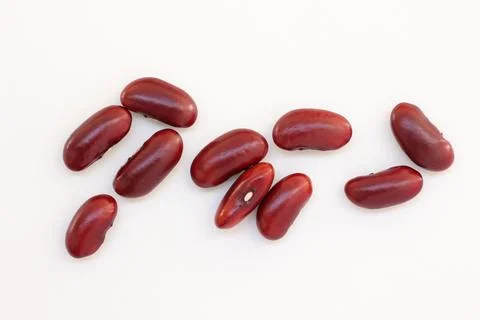 Red kidney beans on white background Stock Photos