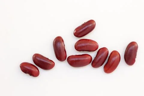 Red kidney beans on white background Stock Photos