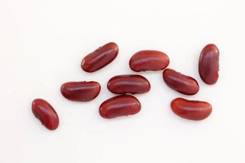 Red kidney beans on white background Stock Photos