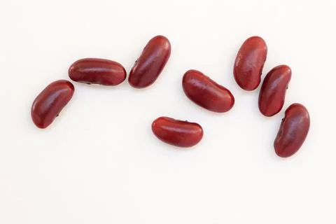 Red kidney beans on white background Stock Photos