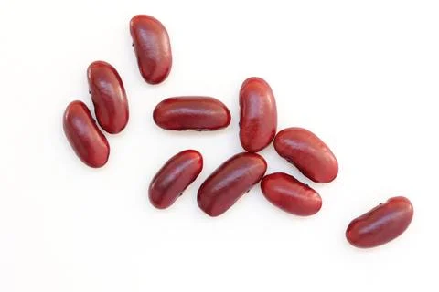 Red kidney beans on white background Fotos Stock