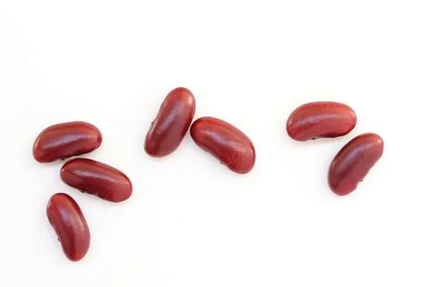 Red kidney beans on white background Stock Photos