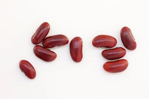 Red kidney beans on white background Fotos Stock