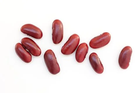 Red kidney beans on white background Stock Photos