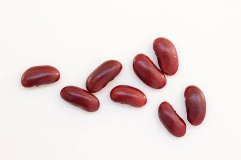 Red kidney beans on white background Stock Photos