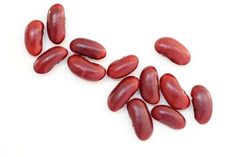 Red kidney beans on white background Stock Photos