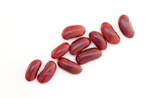 Red kidney beans on white background Stock Photos
