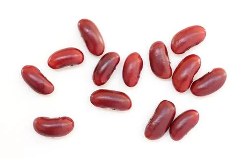 Red kidney beans on white background Stock Photos