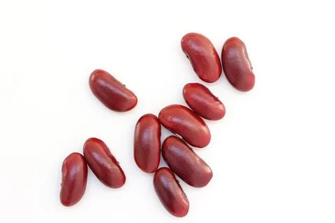 Red kidney beans on white background Stock Photos