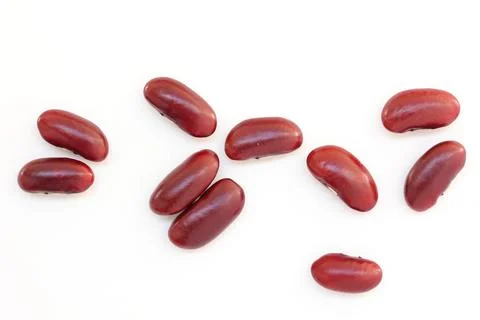 Red kidney beans on white background Stock Photos