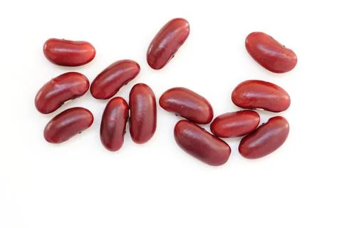 Red kidney beans on white background Stock Photos