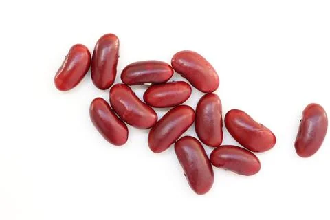 Red kidney beans on white background Stock Photos
