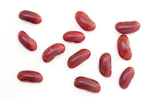 Red kidney beans on white background Stock Photos